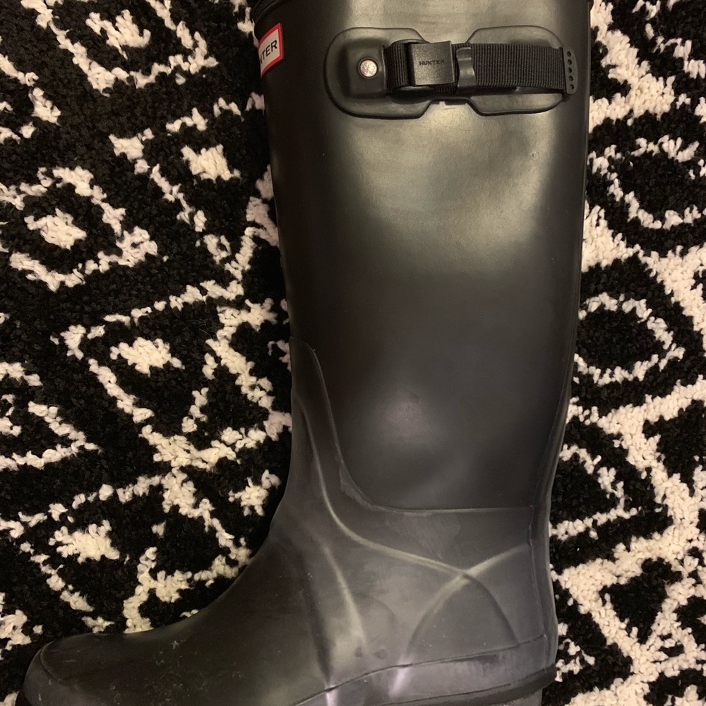 Hunter Norris Matte Black Rain Boots